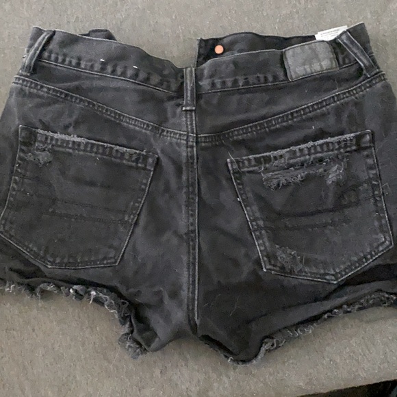 American Eagle Black distressed shorts! - Picture 2 of 2